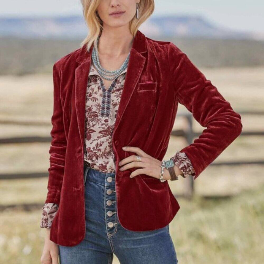 Sundance Deep Red Women's Blazer - SIZE PS / PETITE SMALL - Picture 12 of 12